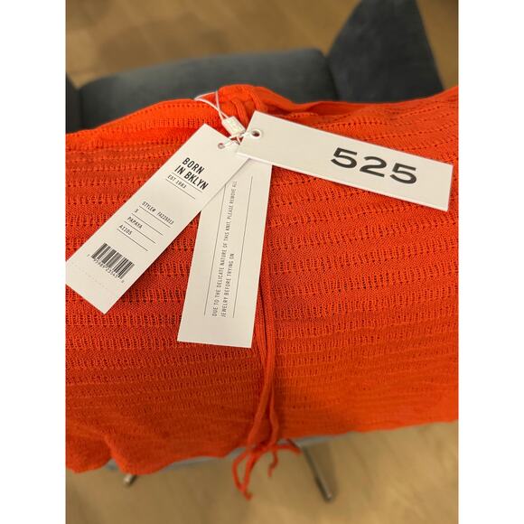 525 America Papaya Knit Halter Tank Top NWT Size Small - Picture 5 of 7